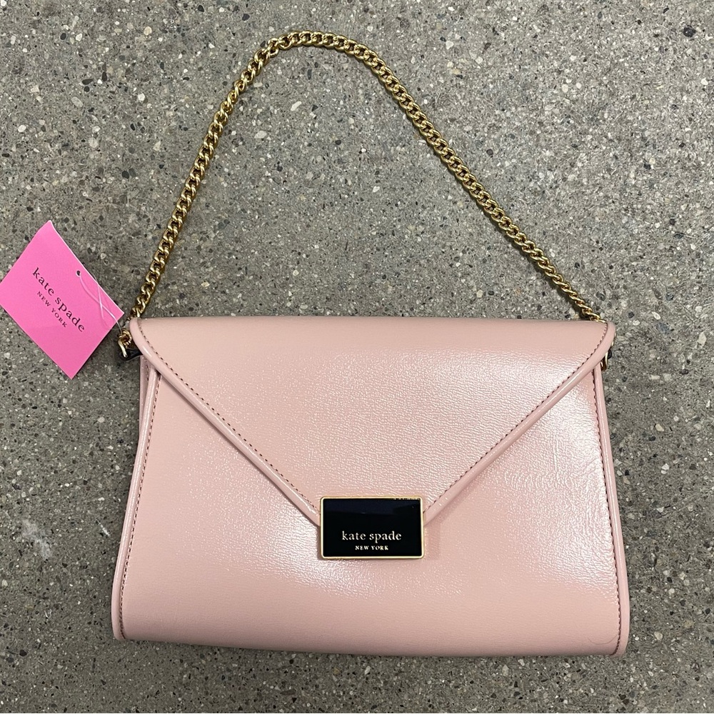NWT Kate Spade Anna Medium Envelope Bag in Mochi Pink Color - Picture 1 of 15